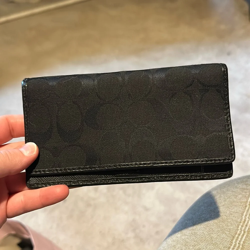 Coach Check Book Holder - Picture 1 of 2